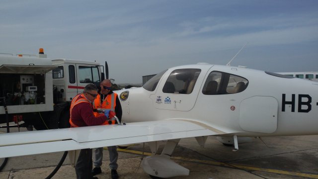 Auftanken nach dem Flug