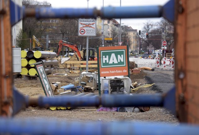 Nur an der neuen Straßenbahnstrecke vom Hauptbahnhof zum U-Bahnhof Turmstraße wird in Berlin gerade gebaut.