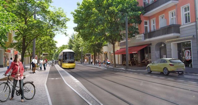 So soll es mal aussehen an der Haltestelle Sonntagstraße an der Tram zum Ostkreuz