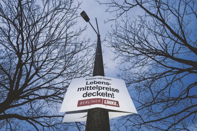 Nicht nur Berliner Genossen haben Wahlplakate wie dieses aufgehängt, auch Auswärtige haben dabei geholfen.