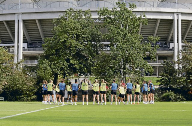 Im großen Frankfurter Stadion wollen die Frauen der Eintracht den zweiten Schritt zur Champions League machen.