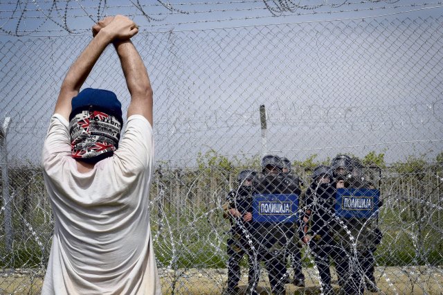 An der griechisch-nordmazedonischen Grenze bei Idomeni