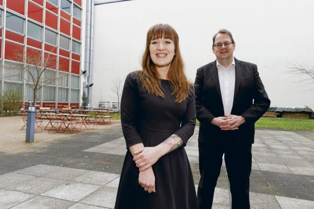 Heidi Reichinnek und Sören Pellmann, Vorsitzende der Linke-Gruppe im Bundestag