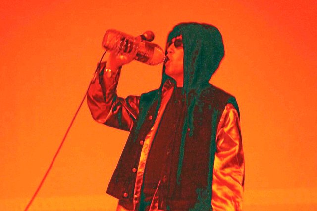 Alan Vega während eines Konzerts in Berlin 2002.