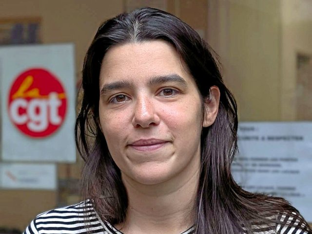 CGT-Gewerkschafterin Adèle Tellez