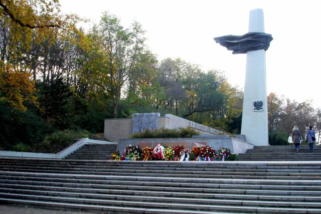 Die ursprüngliche Bezeichnung für das 1972 im Volkspark Berlin-Friedrichshain eingeweihte Erinnerungsmal an die während der Eroberung der deutschen Hauptstadt 1945 gefallenen Polen lautete »Denkmal für den gemeinsamen Kampf der polnischen Soldaten und der deutschen Antifaschisten«.