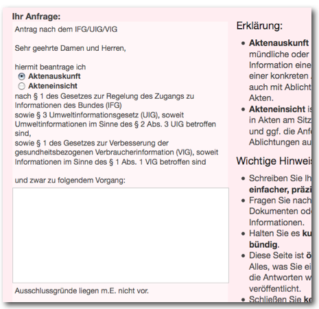 Nutzerfreundliche Eingabemaske