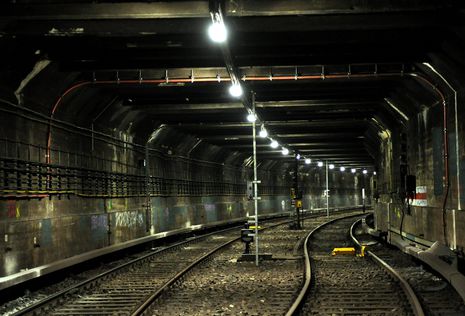 Hier ging's nach Westen – der alte Verbindungstunnel zwischen der U5 und der U8.