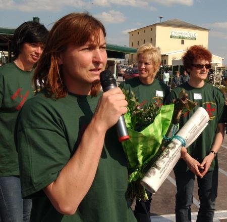 Birgit Fischer bei der ND-Ehrung 2005 am Beetzsee