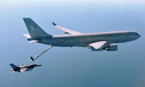 F-16 an A330 MRTT. So w&#228;re deutsche Hightech-Arbeit an der US-Globalstrategie beteiligt gewesen.