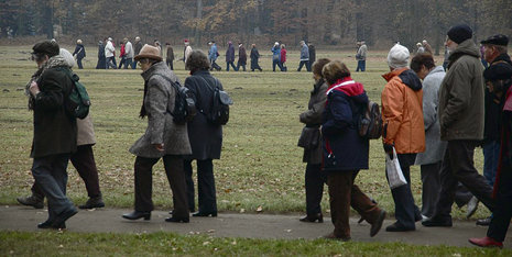 nd-Leserreisende auf dem Weg durch den Branitzer Park